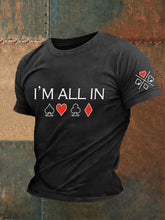 Poker Cards Art Print T-shirt à manches courtes pour hommes